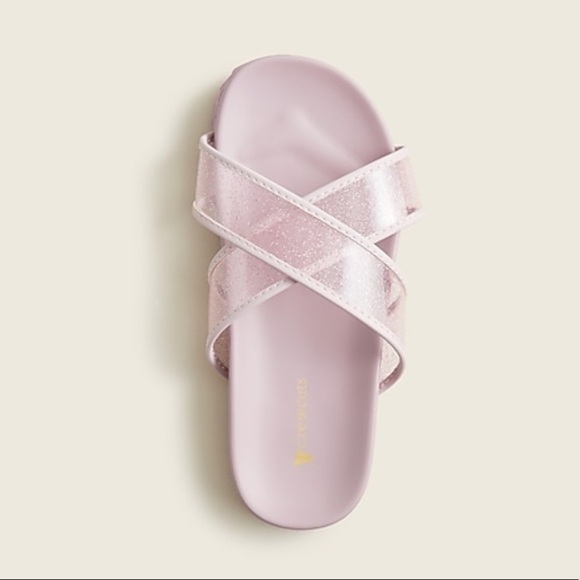 J crew girls cross strap pool slides pink lavender - Picture 1 of 4